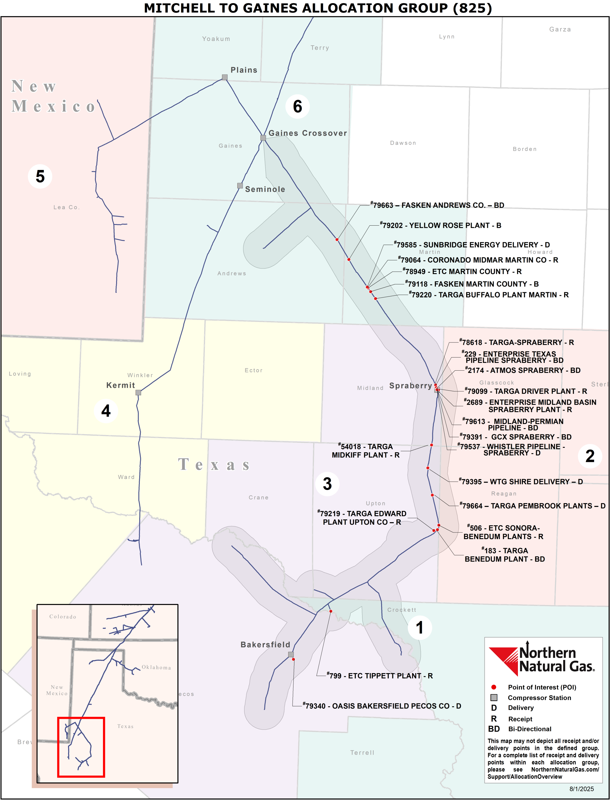 Mitchell to Gaines Allocation Group (825)