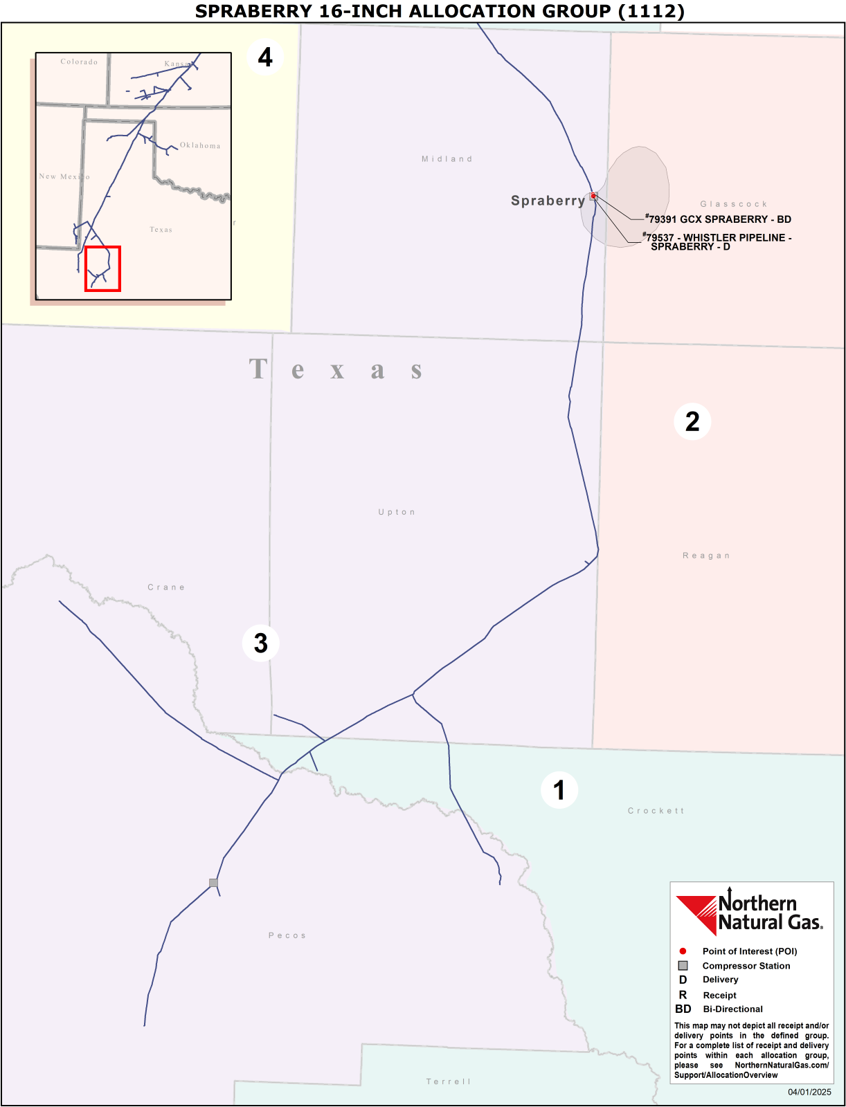 Spraberry 16-Inch Allocation Group (1112) map