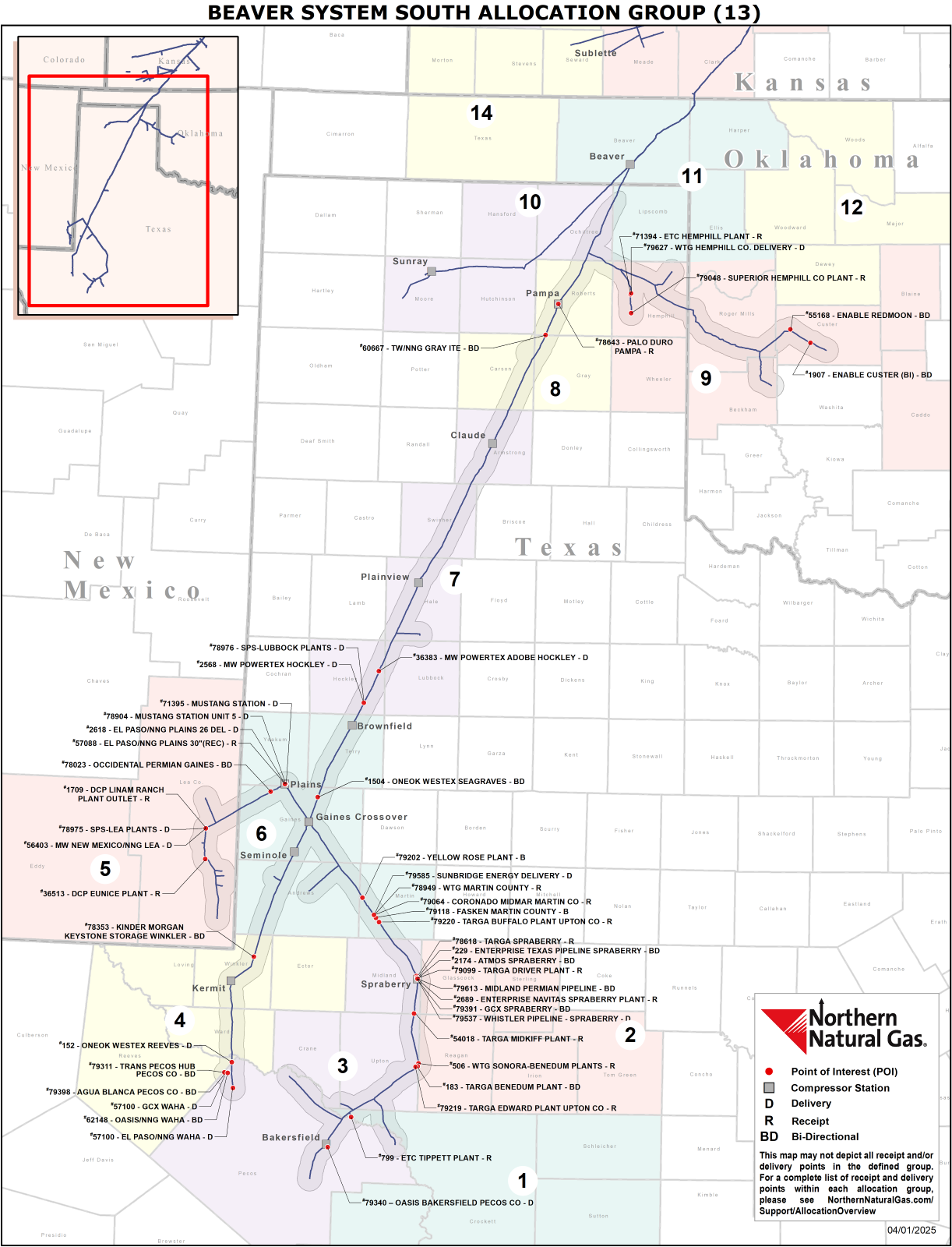 (13) Beaver System South Allocation Group Map