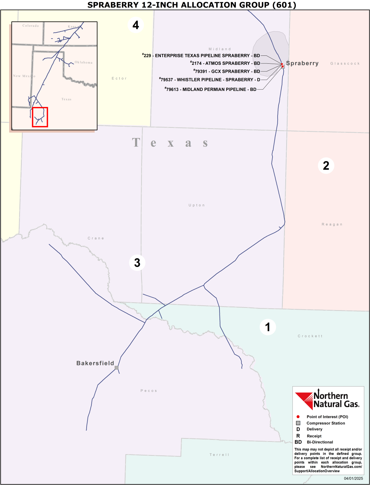 (601) Spraberry 12-Inch Allocation Group Map