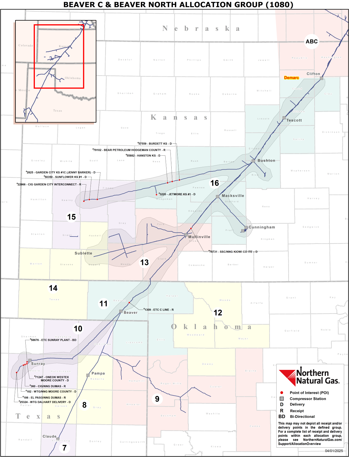 (1080) Beaver C and Beaver North Allocation Group Map