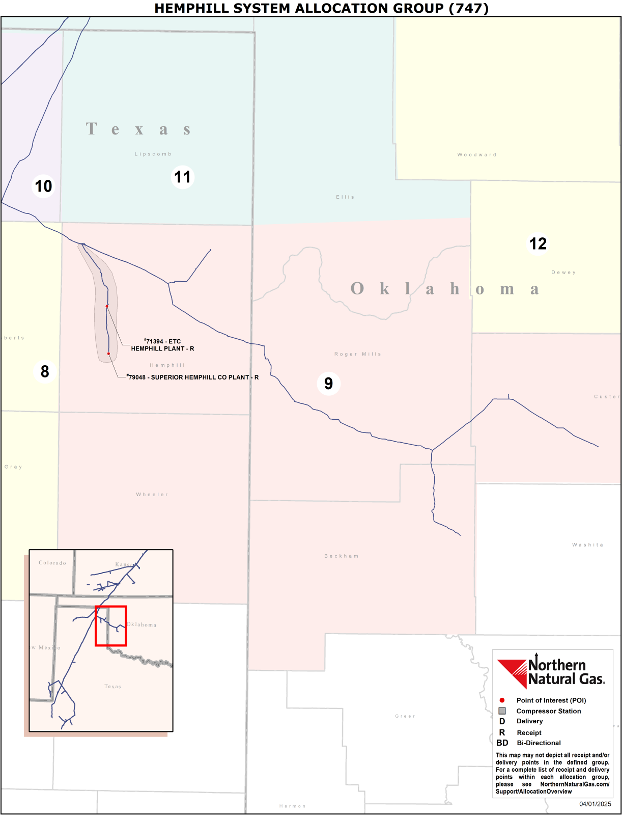 (747) Hemphill System Allocation Group Map