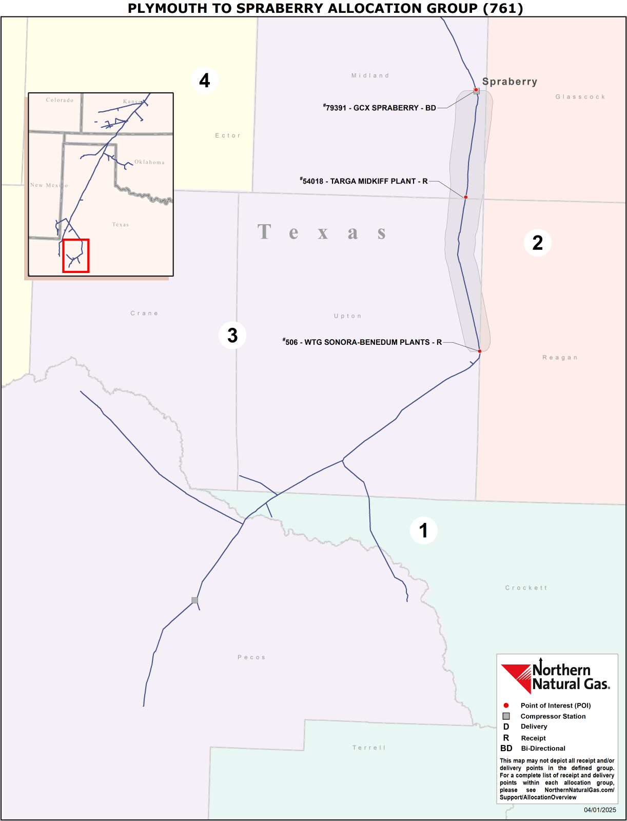 (761) Plymouth to Spraberry Allocation Group Map