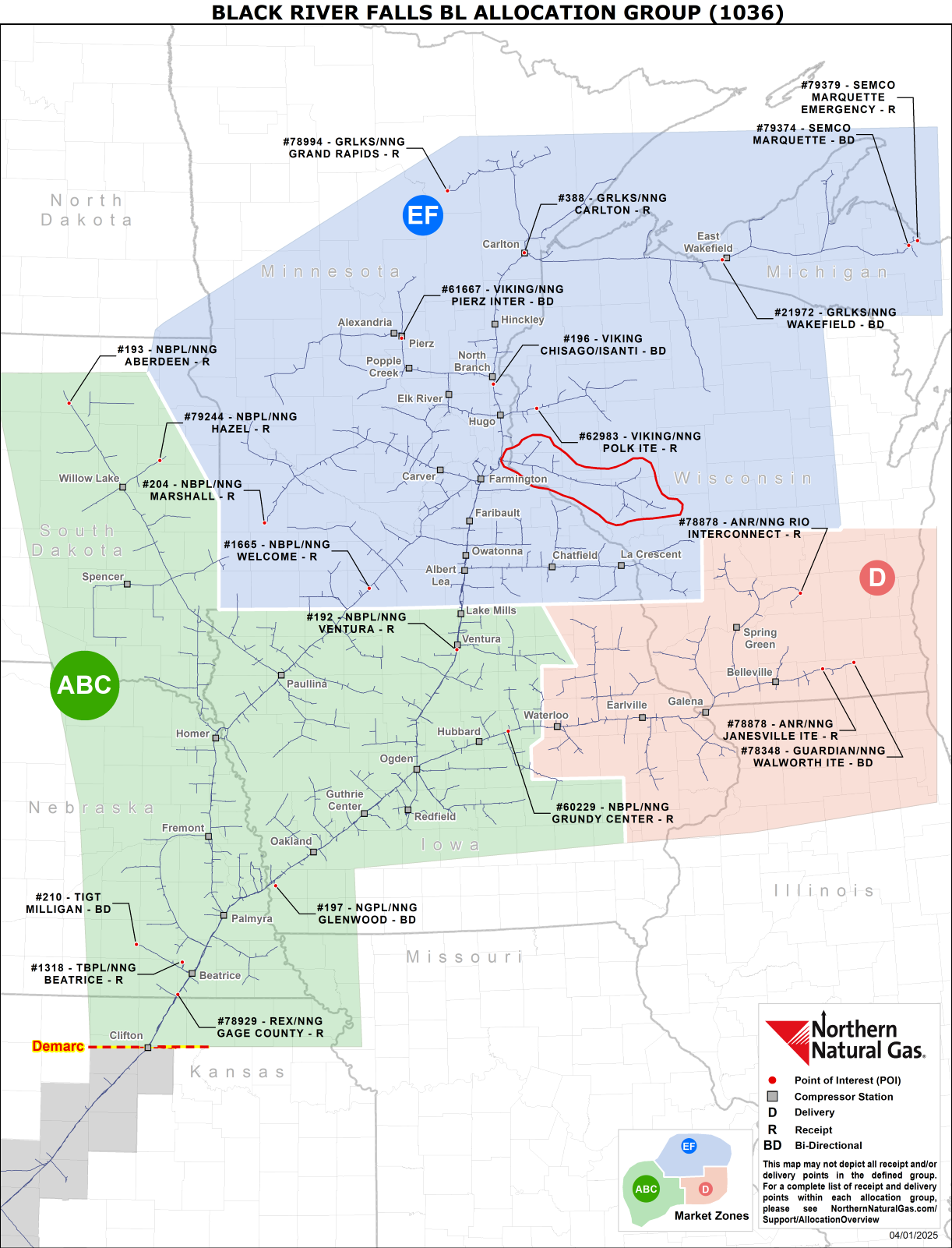 1036 Black River Falls Branch Line Allocation Group