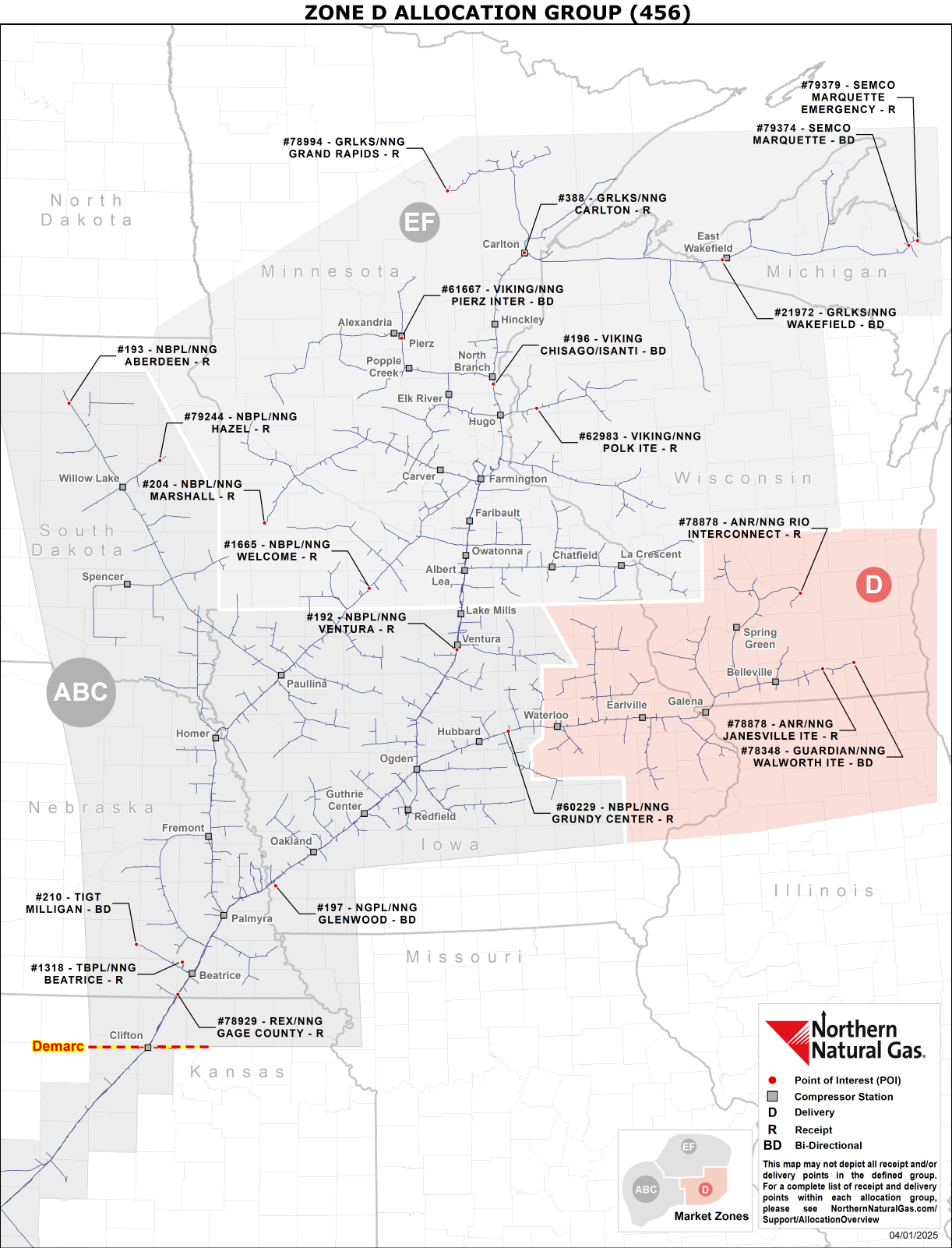 Zone D Allocation Group Map