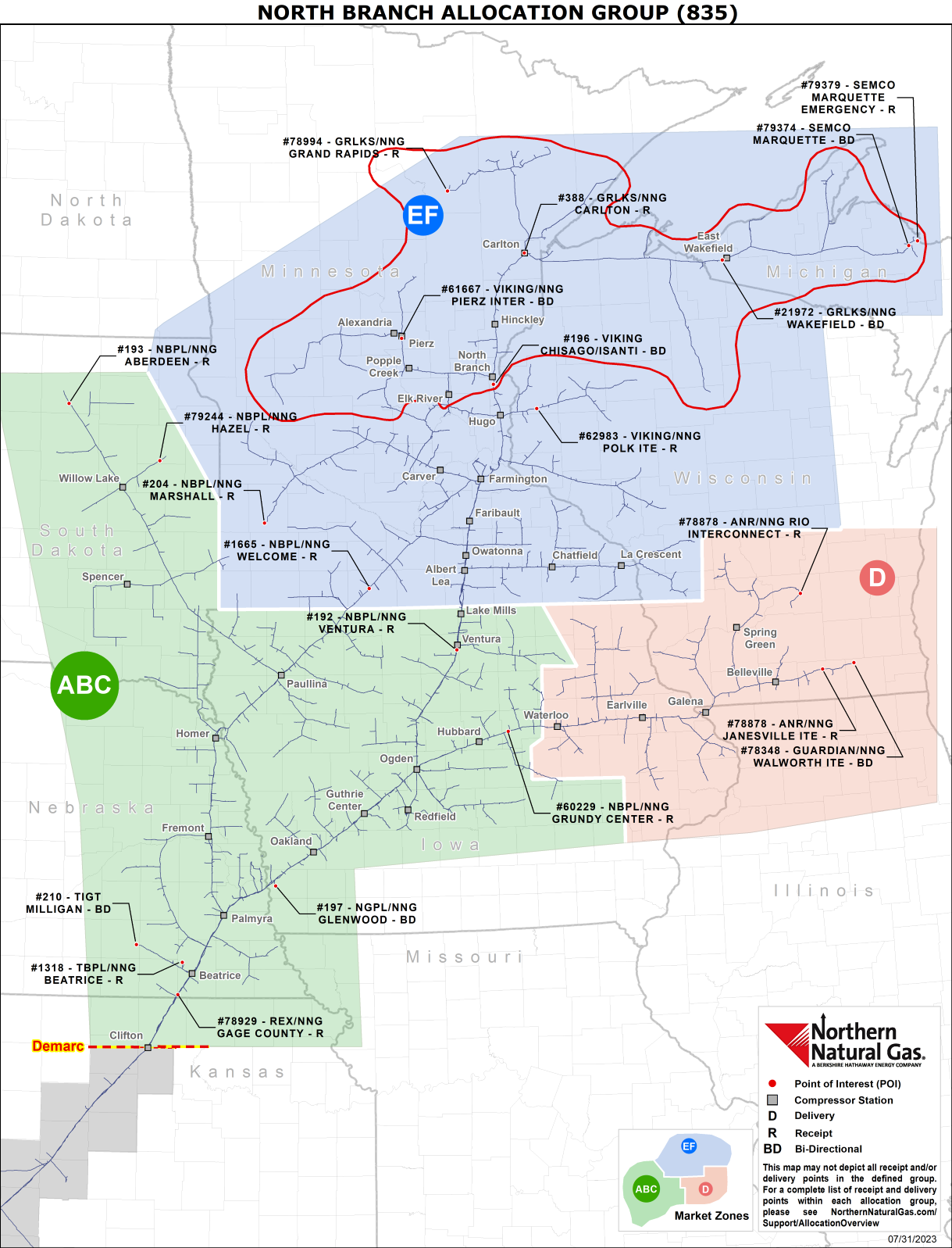 (835) North Branch Allocation Group Map